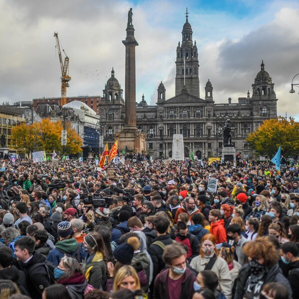 Un rassemblement à Glasgow.