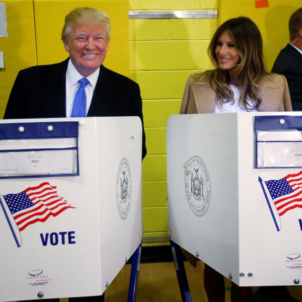 Donald et Melania Trump votent lors de l'élection présidentielle de novembre 2016.