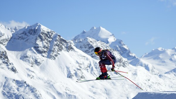 Courtney Hoffos lors des Championnats du monde de ski acrobatique d'Engadine.