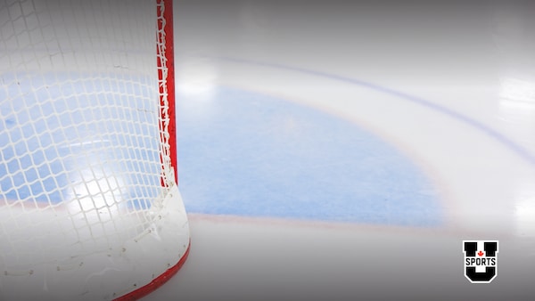 Un but de hockey sur la patinoire.
