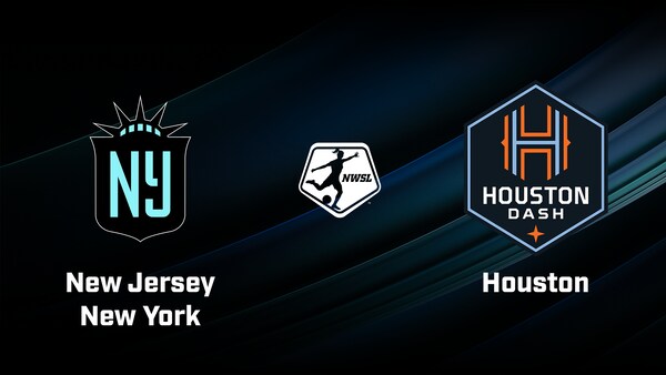 Infographie présentant les logos du Gotham de New Jersey / New York et du Dash de Houston.