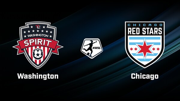 Infographie présentant les logos du Spirit de Washington et des Red Stars de Chicago.