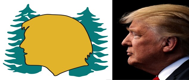 Le profil de Donald Trump sur une autoroute de l'Ouest? | Radio-Canada