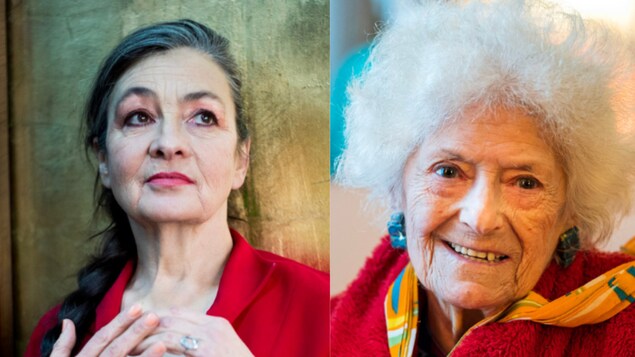 Portraits des deux femmes mis côte à côte. 