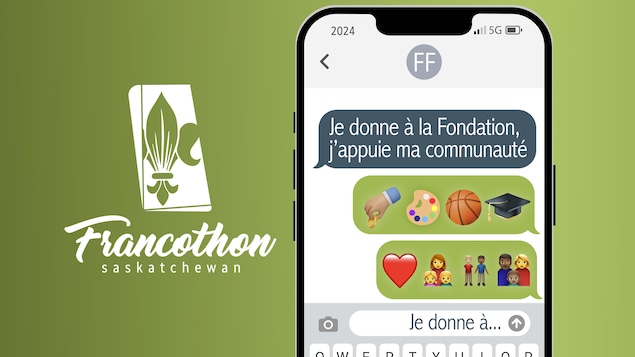 L'identité visuelle du Francothon 2024 de la Fondation fransaskoise.