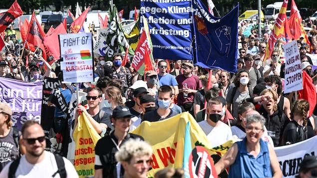 Une manifestation à Munich, en Allemagne.