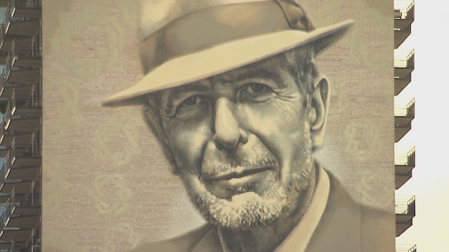 Une immense murale de Leonard Cohen