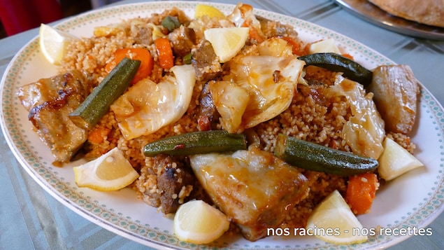 Un plat de riz au gras, une recette africaine. 