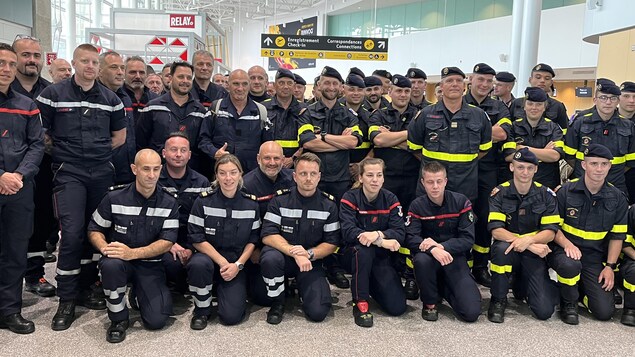 Les pompiers français qui iront à Roberval sont arrivés à Québec