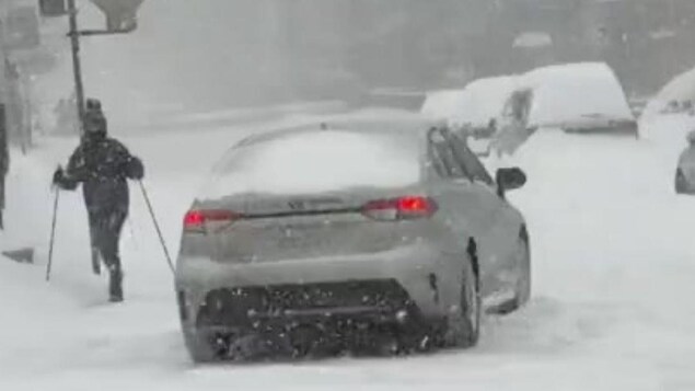De la neige.
