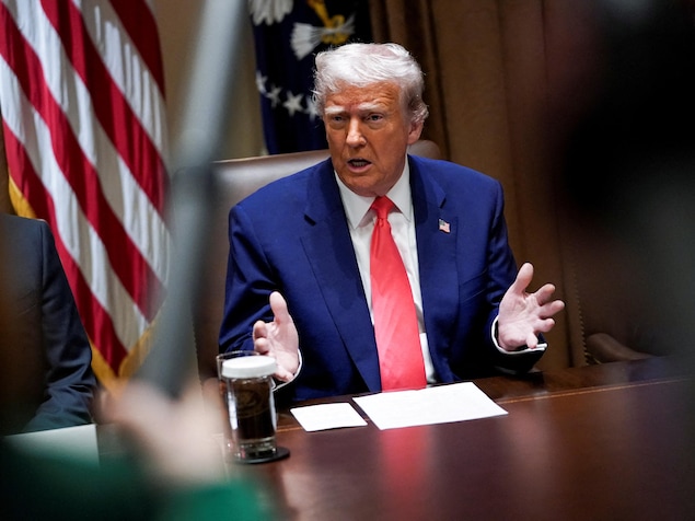Donald Trump lors d'une réunion.