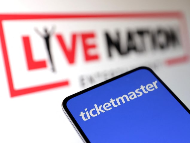 Une illustration montrant les logos de Ticketmaster et de Live Nation.
