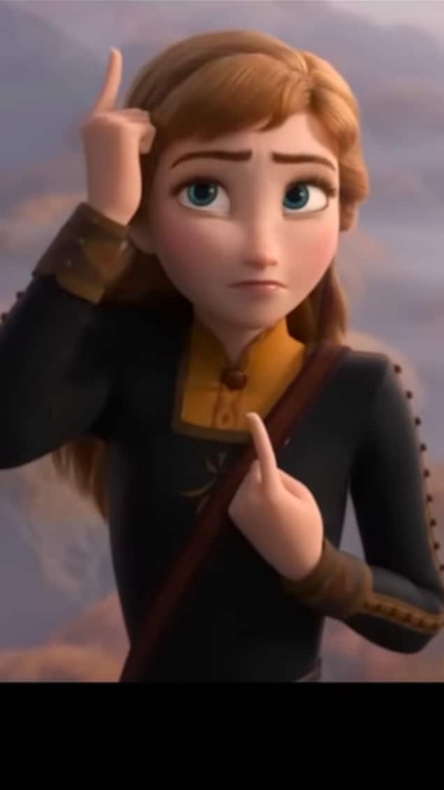 Le personnage d'Anna parle en langue des signes.