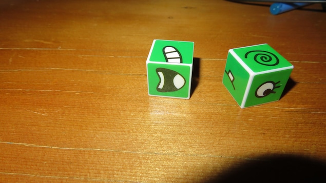 Deux blocs en plastique sur une table.