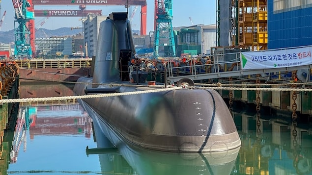 Two South Korean companies, Hanwha Ocean and Hyundai Heavy Industries, have pitched the Canadian government on a detailed plan to re-equip its navy with the latest version of their submarines, the KSS-III. Pictured here is a KSS-II, an older South Korean sub, built in 2017. 