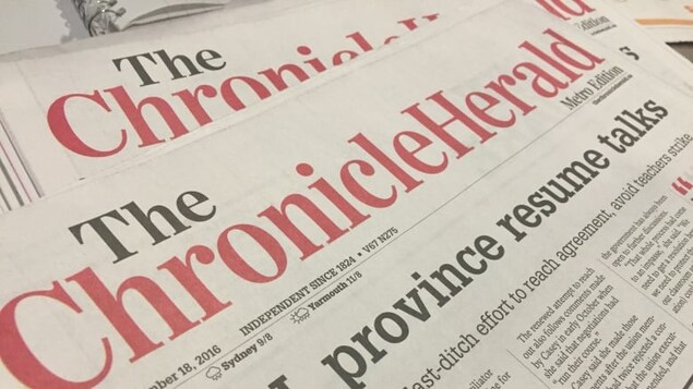 The Chronicle Herald is one of the four publications losing its Monday print edition, along with The Cape Breton Post, The Guardian and The Telegram. (Rachel Ward/CBC)
