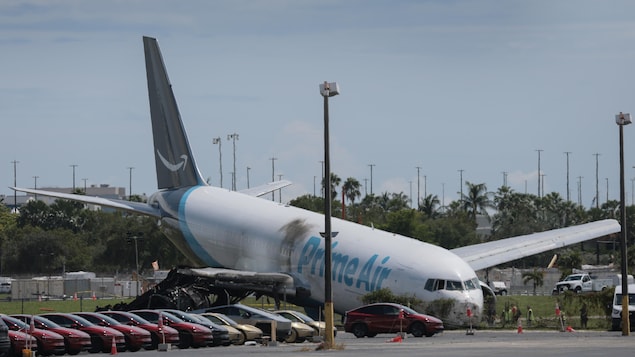 La boîte noire de l’avion-cargo d’Amazon sorti de piste à Miami a été récupérée