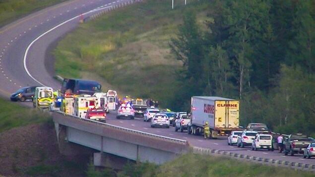 Trafic sur les lieux de l'accident Trafic sur les lieux de l'accident