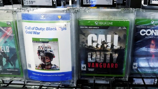 Activision games from the Call of Duty series are pictured in a store in New York City on Jan. 18. Microsoft's planned acquisition of Activision has raised concerns among regulators. (Carlo Allegri/Reuters)