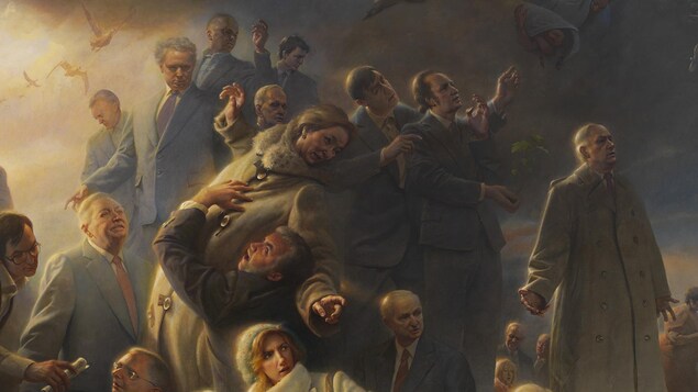 Détail du tableau « Quebec », du peintre américain Adam Miller Détail du tableau « Quebec », du peintre américain Adam Miller