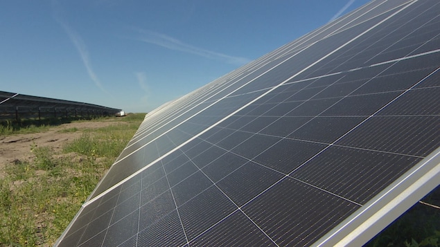 Des panneaux solaires.