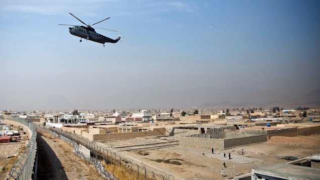 Un hélicoptère militaire à Kandahar, en Afghanistan.