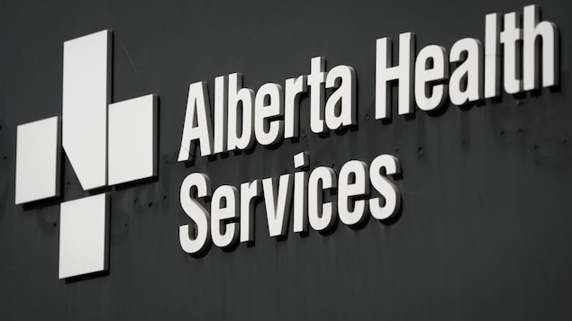Une pancarte de Services de santé Alberta.