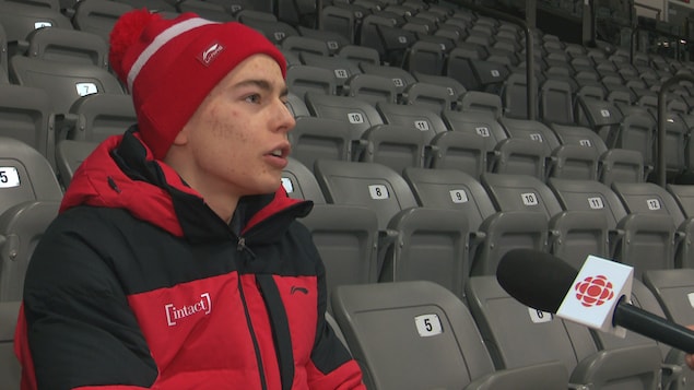 Le patineur de vitesse Alexis Marceau. Le patineur de vitesse Alexis Marceau.