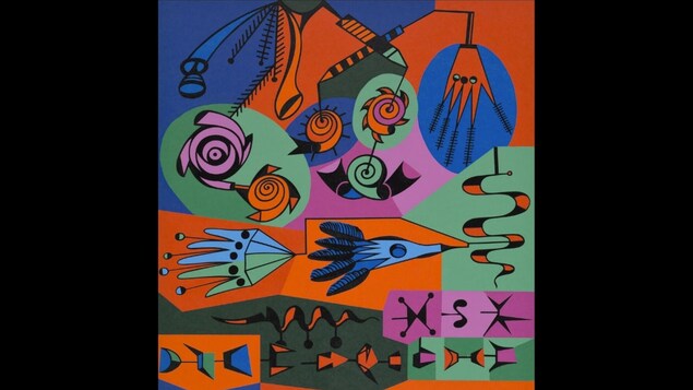 Alfred Pellan, Graffiti, Sérigraphie, E.A. 3/10, 35 5/8 X 5/16 pouces, 1973