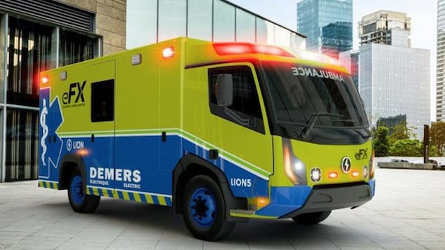 Demers et Lion dévoilent leur ambulance électrique
