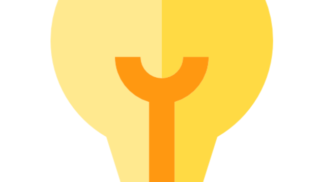 Dessin d'une ampoule jaune et orange