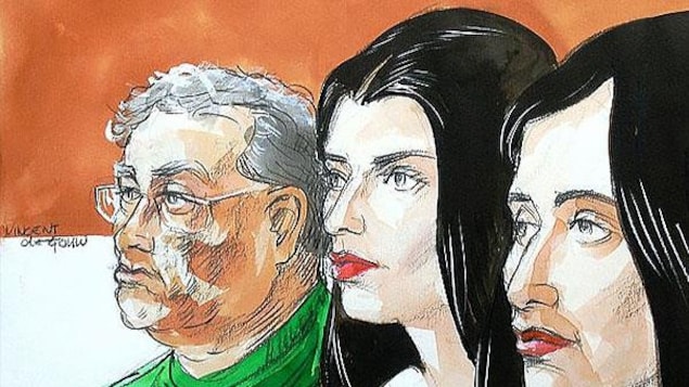 Croquis de cour des trois protagonistes.