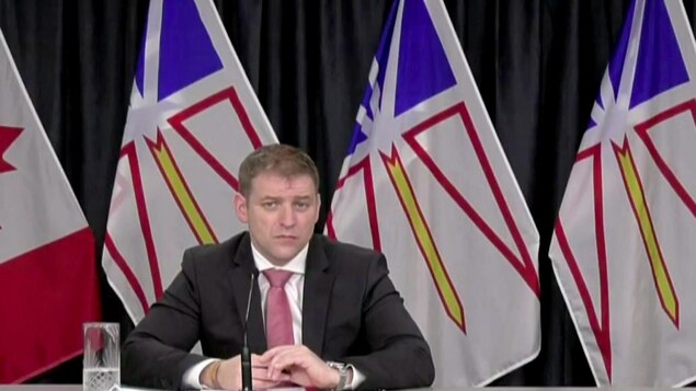 Andrew Furey, premier ministre de Terre-Neuve-et-Labrador, en conférence de presse le 21 décembre 2020.