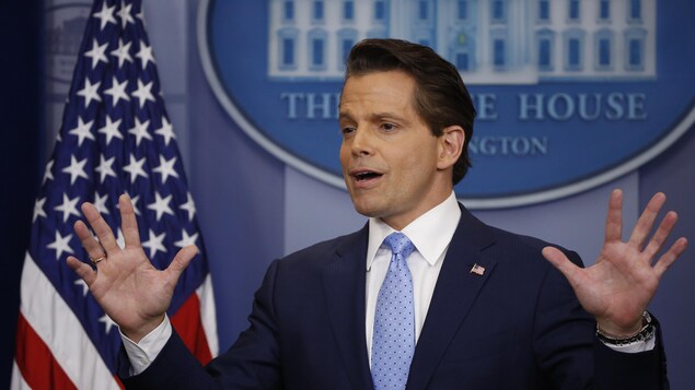 Le nouveau directeur des communications du président américain Donald Trump, Anthony Scaramucci, le jour de l'annonce de la démission du porte-parole de la Maison Blanche Sean Spicer, le vendredi 21 juillet 2017.