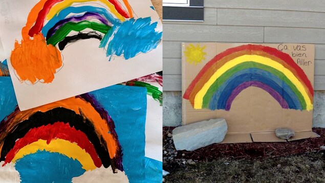 Dessins d'arc-en-ciels.