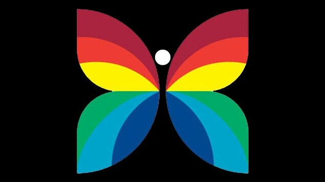 Le papillon de l'animation graphique de Radio-Canada