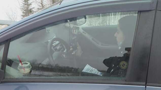 Ariane McGraw dans sa voiture, le 27 novembre 2020