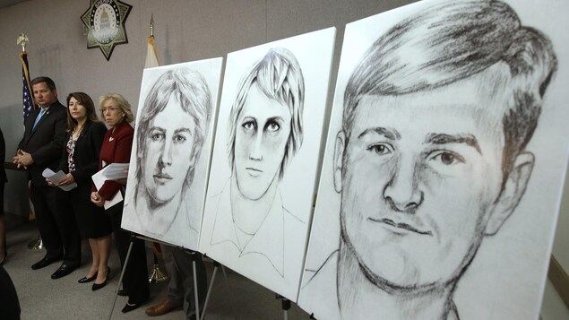 Croquis du Golden State Killer publiés en 2016, quand l'enquête a été relancée. Croquis du Golden State Killer publiés en 2016, quand l'enquête a été relancée.