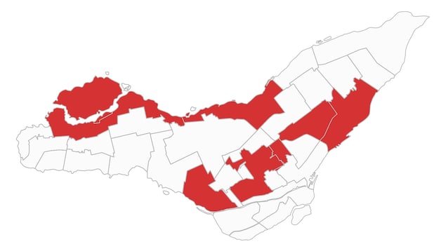 Les huit arrondissements de Montréal à surveiller en vue des élections municipales du 5 novembre 2017, selon Radio-Canada.