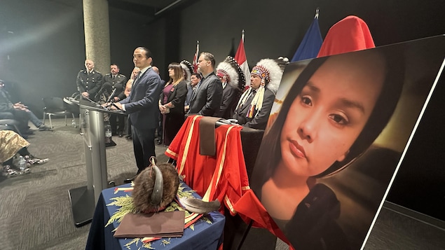 Une conférence de presse à Winnipeg le 26 mars 2025.