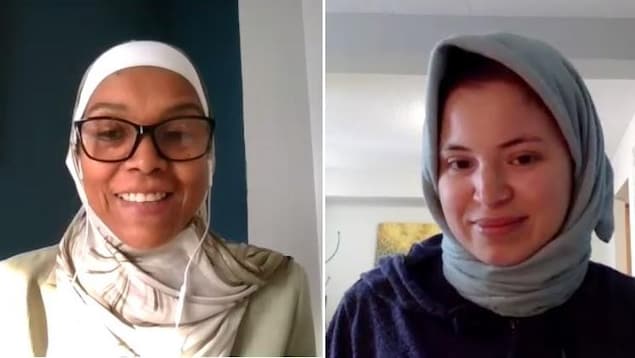 Priscilla Machado (à gauche) et Tania Caballero, deux musulmanes latino-canadiennes, se souviennent des victimes et espèrent qu'à l'avenir, la compréhension mutuelle soit plus forte que la haine. 
