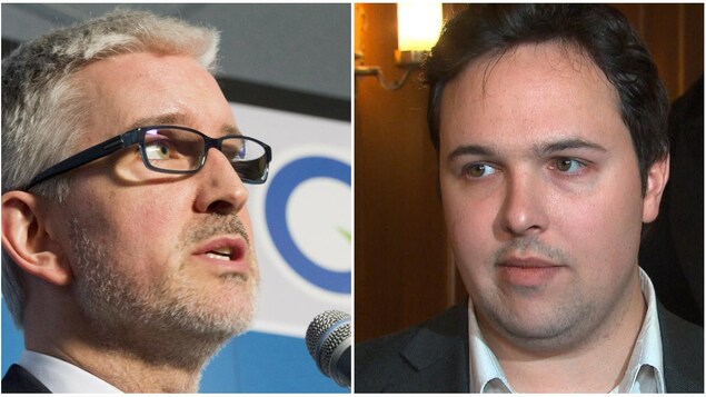 Jean-Martin Aussant (g) et Maxime Laporte