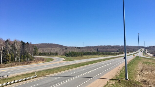 Autoroute 55 direction nord à Shawinigan. Autoroute 55 direction nord à Shawinigan.