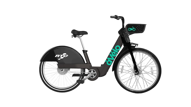 Une modélisation de ce à quoi pourraient ressembler les futurs vélos en libre-service du RTC.