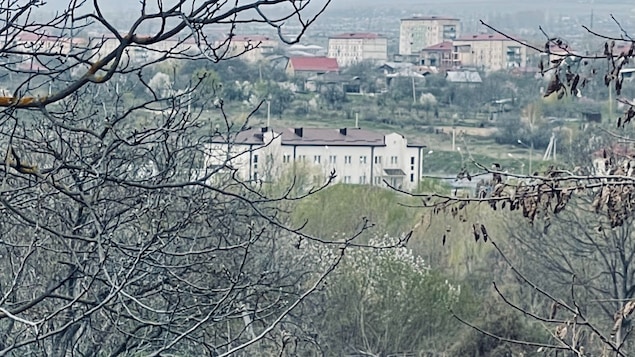 A military base photographed from a wooden boot.