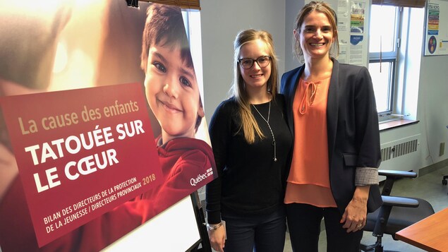 Audrey O'Connor, intervenante à la Direction de la protection de la jeunesse Gaspésie-Îles-de-la-Madeleine et Michelle Frenette, directrice intérimaire de l'organisme provincial Audrey O'Connor, intervenante à la Direction de la protection de la jeunesse Gaspésie-Îles-de-la-Madeleine et Michelle Frenette, directrice intérimaire de l'organisme provincial