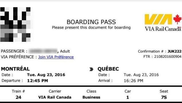 Billet de train. Billet de train.