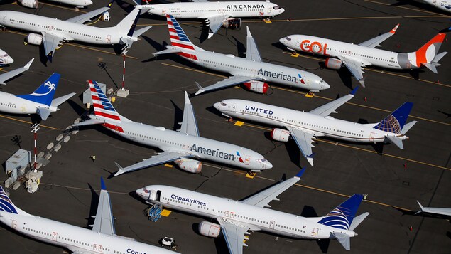 Des Boeing 737 MAX immobilisés au sol à Seattle.