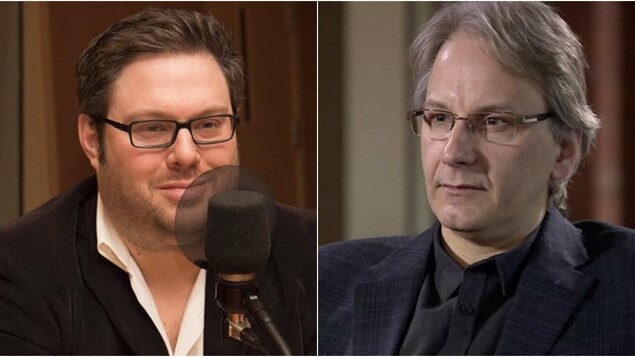 Le sociologue et chroniqueur Mathieu Bock-Côté (à gauche) et le professeur de sciences politiques à l'Université de l'Alberta Frédéric Boily. Le sociologue et chroniqueur Mathieu Bock-Côté (à gauche) et le professeur de sciences politiques à l'Université de l'Alberta Frédéric Boily.