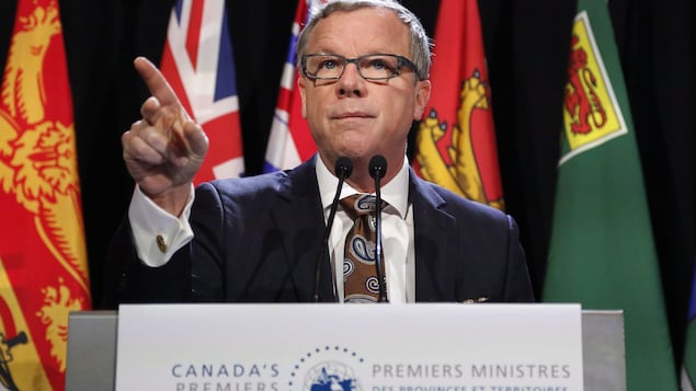 Le premier ministre de la Saskatchewan, Brad Wall, à Ottawa